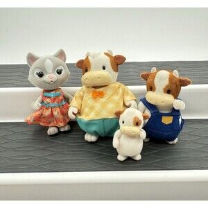 Lot Lil Woodzeez Cow Cat Figures Collectable Critters Honey Bee Animals RARE!